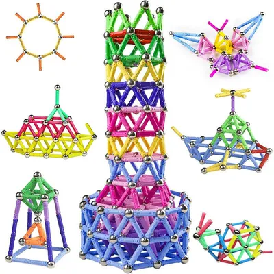 Image de Blocs magnétiques de construction, 320 pièces - N