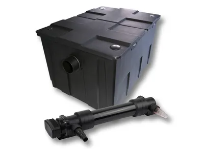 Immagine prodotto di Set completo SunSun: filtro per laghetti CBF-550 fino a 60000 L come filtro a flusso continuo, chiarificatore per laghetti CUV-636 chiarificatore UVC con 36 watt di potenza UV-C