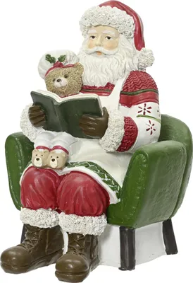 Produktbild von Decoris Dekofigur Weihnachtsmann 11,5 x 13 x 17 cm rot/grün