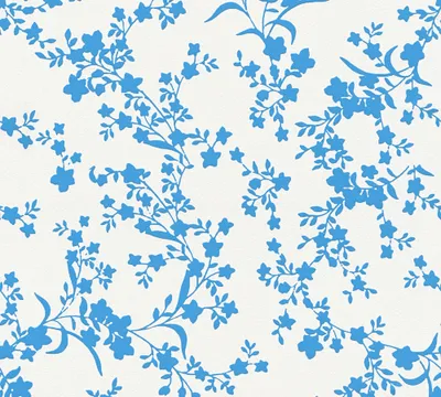 Produktbild von Esprit Vliestapete Romantic Botanics Tapete blau creme 10,05 m x 0,53 m 357532 35753-2