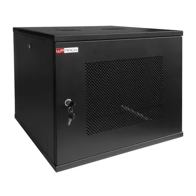 Produktbild von WP WPN-RWC-15606-B, Wandmontiertes Regal, 15U, 50 kg, Sperrschloss, Schwarz