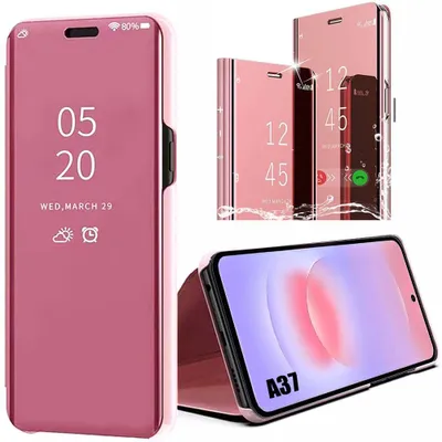 Image de Coque pour Samsung Galaxy A37 5G, Protection Intégrale Avant et Arrière Smart View Rose