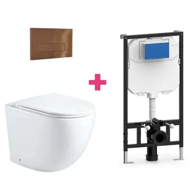 Produktbild von Wand-WC GENOVA Komplett-Set weiß