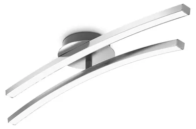 Obrázok produktu pre Stropné svetlo 54x10 cm - 12W, 960lm, LED, teplá biela, strieborná farba