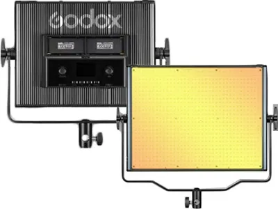 Produktbild von GODOX LDX50Bi 65 W zweifarbiges LED-Fotolicht, Video-Lichtpanel, 11 spezielle Lichteffekte, CRI¡Ý96, 2800 KšC6500 K, dimmbar, unterstuetzt 2,4 G kabellose Steuerung, DC/NP-Serie, batteriebetrieben, fuer Videoaufzeichnung und Vlogging