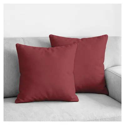 Plüsch-Kissenschoner 40x40 cm dunkelrot 2er-Set