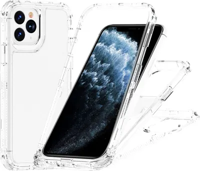 Produktbild von Transparente Handyhülle für iPhone 11 Pro Stoßfeste TPU und PC Hybrid Klar Hülle
