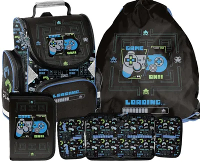 Produktbild von Joystick Schulranzen Set 3in1 Ranzen rucksack Federmäppchen Turnbeutel GAME