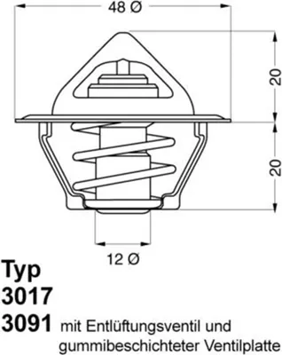 Produktbild von Wahler Thermostat für Daewoo Opel