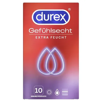 A product package for Durex condoms.