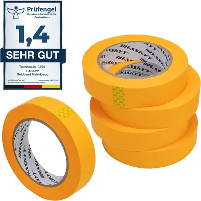 Produktbild von Goldband Malerband Kreppband Profi 5x Malerkrepp 25mm x 50m Klebeband Abdeckband