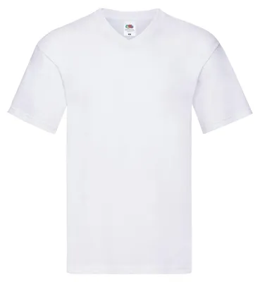 Produktbild von Fruit of the Loom - "Original" T-Shirt V-Ausschnitt für Herren/Damen Uni LT1458 (S) (Weiß)