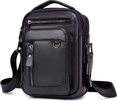 Produktbild von CarryQuest® - Multifunktionale Kleine Reisetasche aus Echtleder schwarz