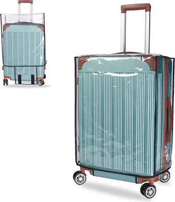 Image de Housse de voyage en PVC transparent, protection de la valise, poussière, convient pour 22 pouces
