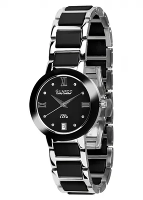 Produktbild von Damen Armbanduhr S00342-1, Schwarz, Edelstahl, 33,5 x 41,5 mm, mit Datum