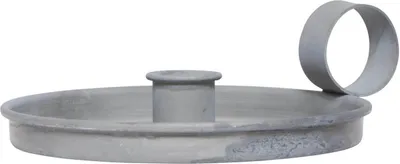 Produktbild von IB Laursen Metall Kammer Leuchter grau Henkel für Stab Kerzen Ständer Halter