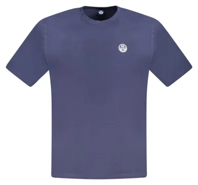 Produktbild von Herren Kurzarm T-Shirt Blau mit Logo & Rundausschnitt