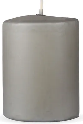 Immagine prodotto di Candele a colonna HS Candle "Grigio chiaro", dimensioni Ø7 x 8 cm, candele di cera a lunga durata fino a 20 ore - candele a colonna non profumate - molti colori/dimensioni