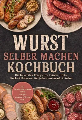Produktbild von Wurst selber machen Kochbuch: Die leckersten Rezepte für Frisch-, Brüh-, Koch- & Rohwurst für jeden Geschmack & Anlass - inkl. Gewürzmischungen, Soßen, Beilagen, veganen Würsten uvm.
