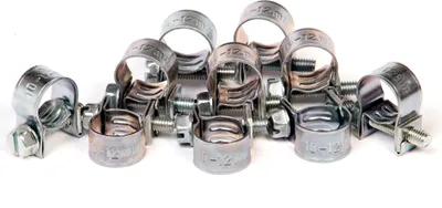 Produktbild von 10 x Mini Schlauchklemmen-Sortiment Rundziehende Schlauchschellen Satz 10-12 mm