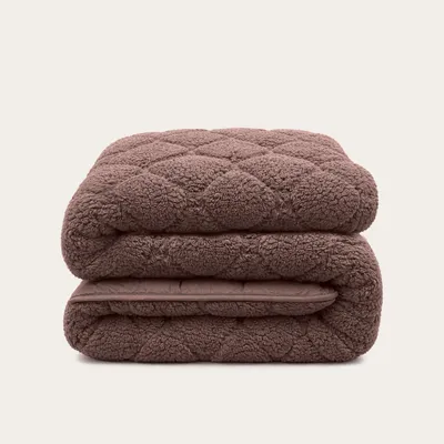 Produktbild von HappyBed - Bettdecke für das ganze Jahr 140x200 cm - Waschbare Bettdecke ohne Bezug - Bedruckte Bettdecke ohne Bezug - Bettwäsche - Brown