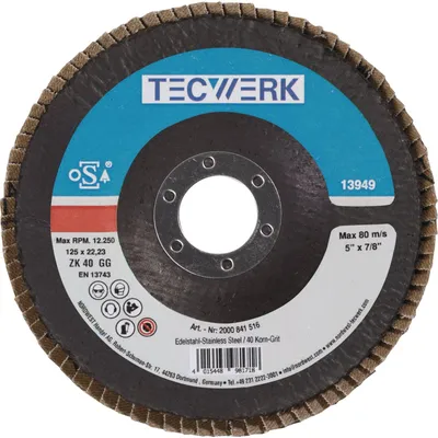 Produktbild von Tecwerk Fächerscheibe INOX Zirkonkorund  - 10 Stk.