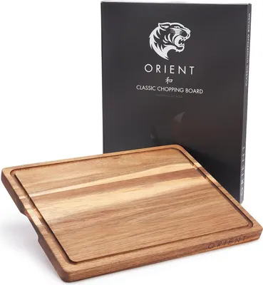 Produktbild von Schneidebrett aus natürlichem Akazienholz, Orient, mit Saftrille, 40,5 x 30,5 cm