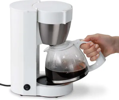 Produktbild von Cloer 5011 Filterkaffeemaschine für 8 Tassen, Warmhaltefunktion, Tropfstopp & Auto-Off, Glaskanne, Filtergröße 1x4, Kunststoff, weiß, 800 W