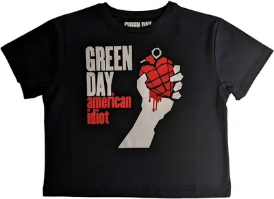 Immagine prodotto di Green Day - Top corto "American Idiot" per donna RO5644 (L) (Nero)