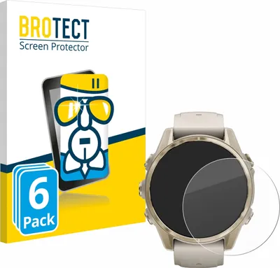 Produktbild von 6x BROTECT Schutzglas für Garmin Fenix 8 (43 mm) Schutzfolie Panzer Folie Glas Display Schutz klar