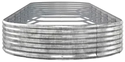 Produktbild von Hochbeet Verzinkter Stahl oval Gemüsebeet Pflanzbeet Blumenkübel Metall für Garten Terrasse Balkon Gemüse Kräuter Blumen Anzucht Silber523 x 140 x 36 cm