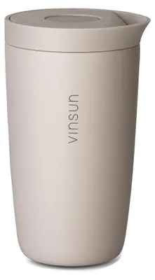 Produktbild von Thermobecher Edelstahl 350ml Deckel Kaffee Becher isoliert Travel Mug Tee Vinsun