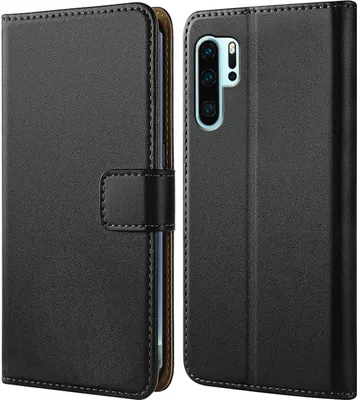 Produktbild von Handy Tasche für Huawei P30 Pro Schutzhülle Bookstyle Etui Klapphülle Wallet Flip Cover Case Schwarz