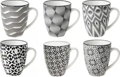 Productafbeelding van Cosy&Trendy Nikko beker met handvat, 190 ml, verschillende designs, 6 stuks