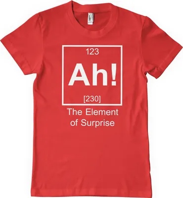 Produktbild von Ah! The Element Of Surprise T-Shirt - Large - Red