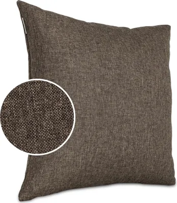 Produktbild von Dekokissen Kissenhülle ohne Füllung 40x40cm Kissenbezug mit Reißverschluss Tizi Leinen-Optik Uni Hellbraun