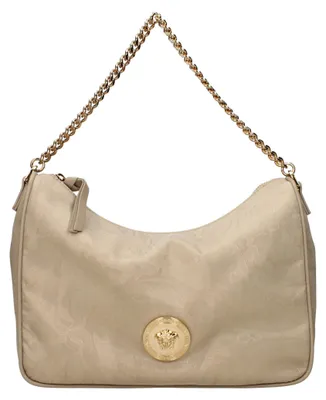 Image de Versace La Medusa hobo beige, jacquard Barocco, chaîne
