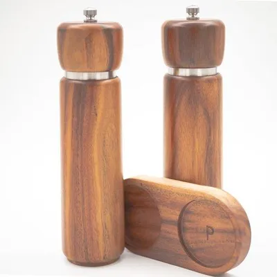 Image de Moulin à sel et à poivre en bois, 22 cm, bois d'acacia