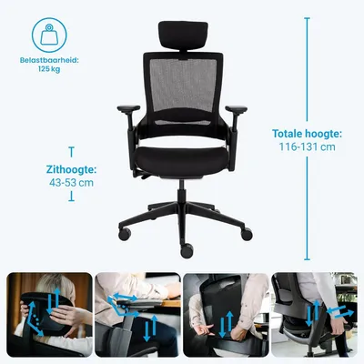 Produktbild von Ergonomischer Bürostuhl - Ergonomischer Bürostuhl - Drehstuhl - Chefstuhl - Büromöbel