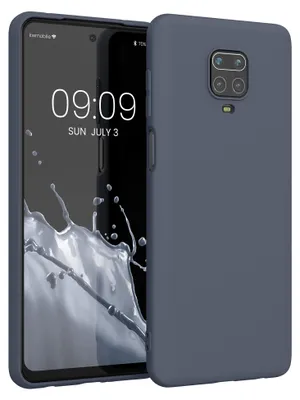 Produktbild von kwmobile Handyhülle für Xiaomi Redmi Note 9S / 9 Pro / 9 Pro Max Hülle - TPU Case - Kabelloses Laden - Schutzhülle Cover in Blaugrau