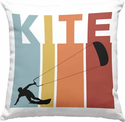 Produktbild von Trendation - Kitesurf Kitesurfen Geschenk Deko-Kissen mit Füllung 40x40 Kite Surfender Kitesurfing Geschenkidee (Rosa)