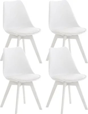 Produktbild von 4er Set Stuhl Linares Kunststoff weiß/weiß