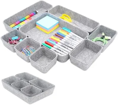 Immagine prodotto di Organizer per cassetti in 8 pezzi, grigio chiaro