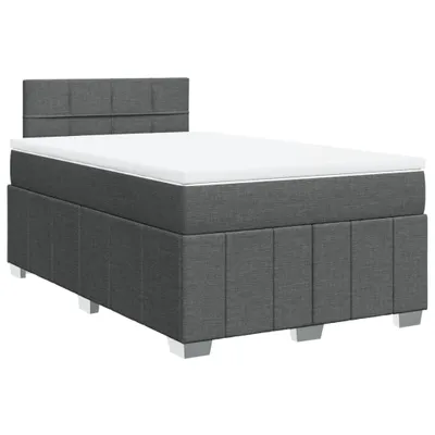 Immagine prodotto di vidaXL Letto a molle con materasso grigio scuro 120x190 cm in tessuto