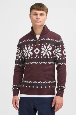 Produktbild von SOLID SDNorwin Herren Strickpullover Troyer Grobstrick Pullover mit Stehkragen Regular fit