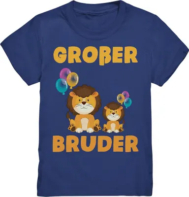 Produktbild von Löwe Großer Bruder T-Shirt – Indigo / 110/116 (5-6)