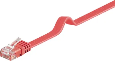 Image de Câble réseau CAT 6 plat U/UTP, rouge, 3m