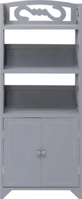Obrázok produktu pre vidaXL Kúpeľňová skrinka sivá 46x24x116 cm drevo paulownia