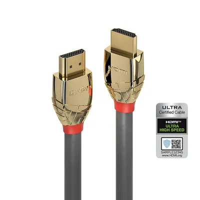 Produktbild von Lindy 37602 HDMI-Kabel 2 m HDMI Typ A (Standard) Grau