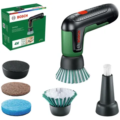 Image de Brosse de nettoyage sans fil Bosch TAYDO, avec accessoires, en carton